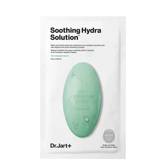 Dr.Jart+ Dermask Soothing Hydra Solution Mask - regenerująco-nawilżająca maseczka do twarzy w płachcie 1 szt.