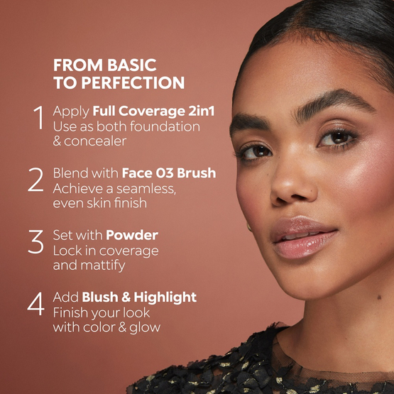 KIKO Milano Full Coverage 2-In-1 Foundation & Concealer mocno kryjący podkład i korektor 2 w 1 Warm Beige 15 25ml