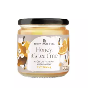 Brown House & Tea HONEY, IT`S TEA TIME – miód do herbaty kremowany z cytryną 220g