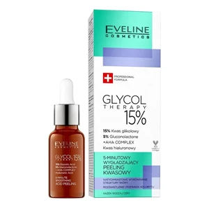 Eveline Cosmetics GLYCOL THERAPY 5-minutowy wygładzający peeling kwasowy 18 ml