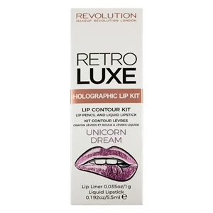 Makeup Revolution Retro Luxe Lip Kit Zestaw do makijażu ust Unicorn Dream