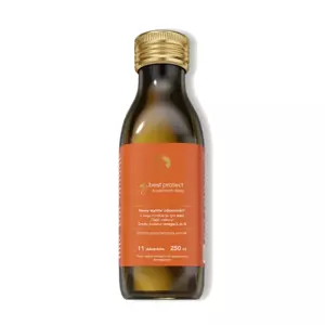 MyBestPharm suplement diety MyBestProtect Wsparcie odporności, tran, kwasy omega 3-6-9, Ziołowo-pomarańczowy aromat, 250ml