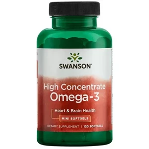 SWANSON High Concentrate Omega-3, 120 kapsułek