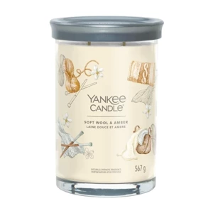 Yankee Candle Signature Tumbler z dwoma knotami SOFT WOOL & AMBER