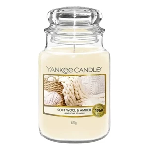 Yankee Candle Świeca w słoiku duża Soft Wool & Amber