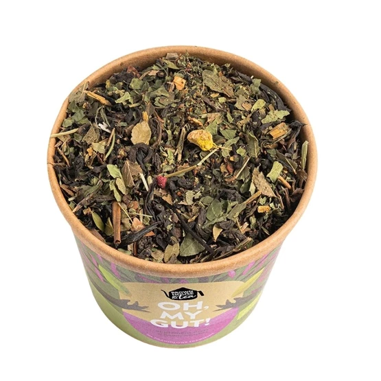 Brown House & Tea OH MY GUT – suplement diety - herbata pu-erh z ziołami i borówką 45g
