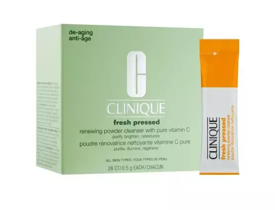 Clinique Fresh Pressed Renewing Powder Cleanser With Pure Vitamin C rozpuszczalny proszek do oczyszczania twarzy saszetka 28x0.5g