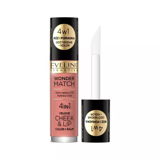 Eveline Cosmetics Wonder Match Velour Cheek&Lip Róż i pomadka w płynie 01