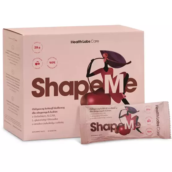 HealthLabs Care ShapeMe Odżywczy koktajl białkowy o smaku czekolady z wiśnią 15 saszetek