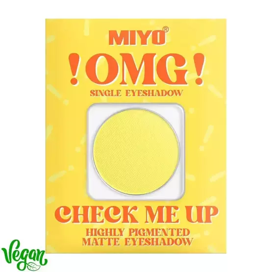 MIYO Omg! Check Me Up Highly Pigmented  Matte eyeshadow Cień do powiek No.10 Sunflower