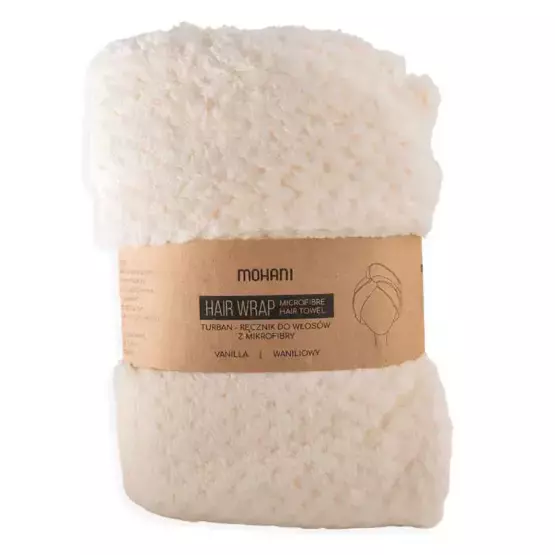 Mohani Turban - ręcznik do włosów z mikrofibry BIAŁY